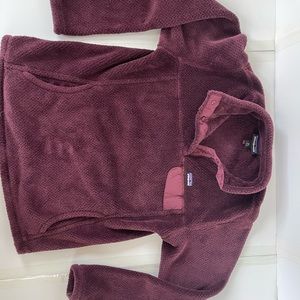 Girls' Re-Tool Snap-T® Fleece Pullover /size XXL (14-16)- Burgundy/wine color